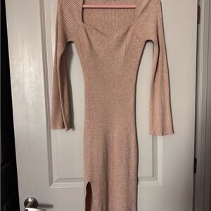 Steve Madden Gold Knit Midi Dress